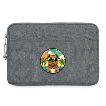 Boerboel Chien Race Dessin Animé Lunettes De Soleil Plage - Sacoche pour ordinateur portable 13 pouces - gris chiné - Devant