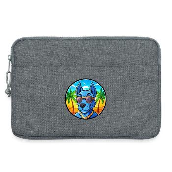 Blaue thailändische Ridgeback Hunderasse Cartoon Sonnenbrille - Laptoptasche 13" - Grau meliert - Vorne