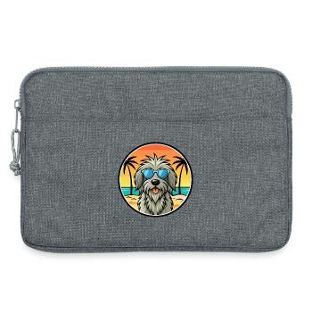 Bergamasker Schäferhund Rasse Cartoon Sonnenbrille - Laptoptasche 13" - Grau meliert - Vorne