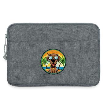 Bayerischer Berghund Hunderasse Cartoon Beach - Laptoptasche 13" - Grau meliert - Vorne