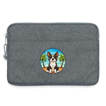 Appenzeller Sennenhund Dog Breed Cartoon Beach - Laptop bag 13" - heather grey - Front