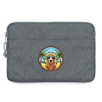 Afghanischer Kuchi Hund Rasse Cartoon Sonnenbrille Strand - Laptoptasche 13" - Grau meliert - Vorne