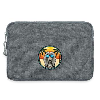Afghanischer Windhund Hunderasse Cartoon Sonnenbrille Strand - Laptoptasche 13" - Grau meliert - Vorne