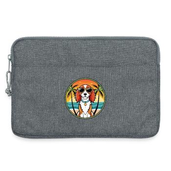 Welsh Springer Spaniel Hunderasse Cartoon Beach - Laptoptasche 13" - Grau meliert - Vorne