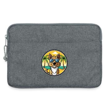 Tiroler Bracke Hunderasse Cartoon Sonnenbrille Strand - Laptoptasche 13" - Grau meliert - Vorne