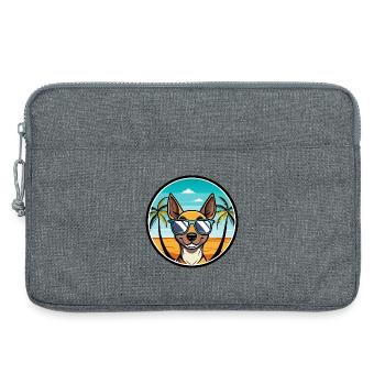 Spielzeug Manchester Terrier Hunderasse Cartoon Strand - Laptoptasche 13" - Grau meliert - Vorne