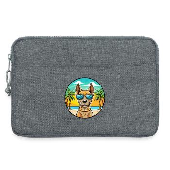 Thai Ridgeback Hund Rasse Cartoon Sonnenbrille Strand - Laptoptasche 13" - Grau meliert - Vorne