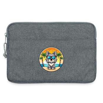 Skye Terrier Hunderasse Cartoon Sonnenbrille Strand - Laptoptasche 13" - Grau meliert - Vorne