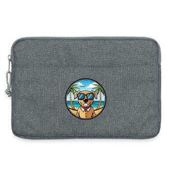 Southern Hound Dog Breed Cartoon Sunglasses Beach - Laptop bag 13" - heather grey - Front