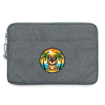 Smaland Hound Hund Rasse Cartoon Sonnenbrille Strand - Laptoptasche 13" - Grau meliert - Vorne