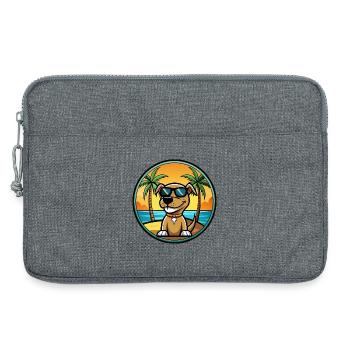 Sloughi Hunderasse Cartoon Sonnenbrille Strand - Laptoptasche 13" - Grau meliert - Vorne