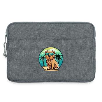 Shar Pei Hunderasse Cartoon Sonnenbrille Strand - Laptoptasche 13" - Grau meliert - Vorne