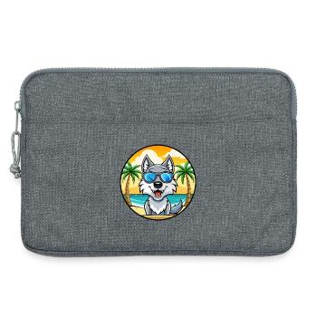 Saarloos Wolfdog Rasse Cartoon Sonnenbrille Strand - Laptoptasche 13" - Grau meliert - Vorne
