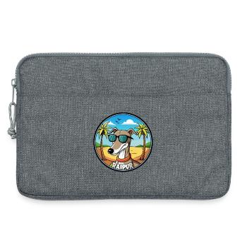 Rampur Windhund Hunderasse Cartoon Sonnenbrille Strand - Laptoptasche 13" - Grau meliert - Vorne