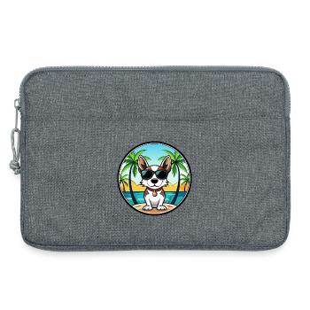 Rat Terrier Hund Rasse Cartoon Sonnenbrille Strand - Laptoptasche 13" - Grau meliert - Vorne