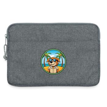 Poitevin Hound Hund Rasse Cartoon Sonnenbrille Strand - Laptoptasche 13" - Grau meliert - Vorne