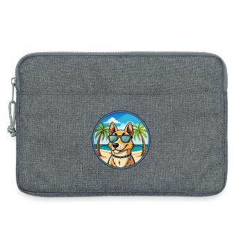 Norwegischer Windhund Rasse Cartoon Sonnenbrille Strand - Laptoptasche 13" - Grau meliert - Vorne