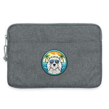 Komondor Hunderasse Cartoon Sonnenbrille Strand - Laptoptasche 13" - Grau meliert - Vorne