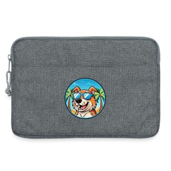 Koolie Hunderasse Cartoon Sonnenbrille Strand - Laptoptasche 13" - Grau meliert - Vorne