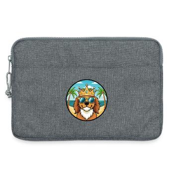 König Charles Hunderasse Cartoon Sonnenbrille Strand - Laptoptasche 13" - Grau meliert - Vorne
