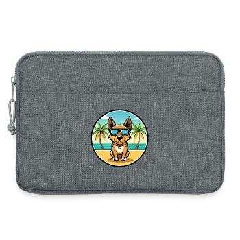 Lancashire Heeler Hunderasse Cartoon Sonnenbrille Strand - Laptoptasche 13" - Grau meliert - Vorne
