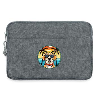 Labrador Retriever Hunderasse Cartoon Sonnenbrille - Laptoptasche 13" - Grau meliert - Vorne