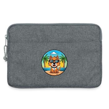 Kyi Leo Hunderasse Cartoon Sonnenbrille Strand - Laptoptasche 13" - Grau meliert - Vorne