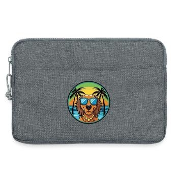 Gordon Setter Hunderasse Cartoon Sonnenbrille Strand - Laptoptasche 13" - Grau meliert - Vorne