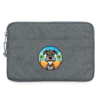 Deutscher Wachtelhund Hunderasse Cartoon Sonnenbrille - Laptoptasche 13" - Grau meliert - Vorne