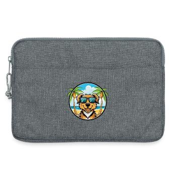 Hovawart Chien Race Dessin Animé Lunettes de Soleil Plage - Sacoche pour ordinateur portable 13 pouces - gris chiné - Devant