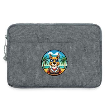 Hase Indischer Hund Rasse Cartoon Sonnenbrille Strand - Laptoptasche 13" - Grau meliert - Vorne