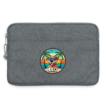 Hunderasse Cartoon Sonnenbrille Strand - Laptoptasche 13" - Grau meliert - Vorne