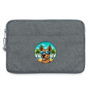 Finnischer Jagdhund Rasse Cartoon Sonnenbrille Strand - Laptoptasche 13" - Grau meliert - Vorne
