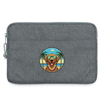 Chesapeake Bay Retriever Hunderasse Cartoon Beach - Laptoptasche 13" - Grau meliert - Vorne