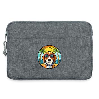 Bracco Italiano Chien Race Dessin Animé Lunettes De Soleil Plage - Sacoche pour ordinateur portable 13 pouces - gris chiné - Devant