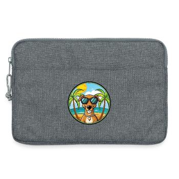 Kretischer Hund Hund Rasse Cartoon Sonnenbrille Strand - Laptoptasche 13" - Grau meliert - Vorne
