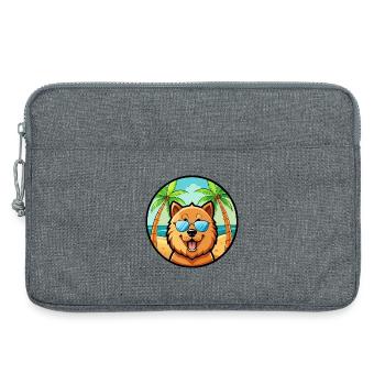 Chow Chow Hunderasse Cartoon Sonnenbrille Strand - Laptoptasche 13" - Grau meliert - Vorne