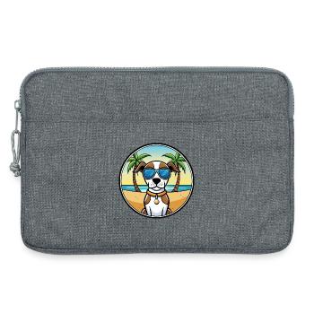 Burgos Pointer Dog Breed Cartoon Sunglasses Beach - Laptop bag 13" - heather grey - Front
