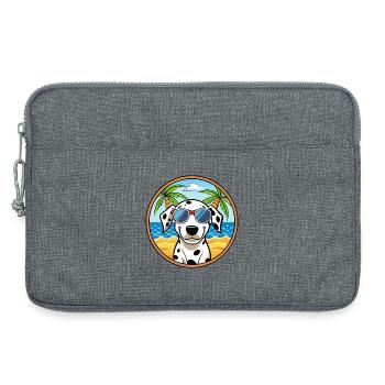 Dalmatiner Hund Rasse Cartoon Sonnenbrille Strand - Laptoptasche 13" - Grau meliert - Vorne