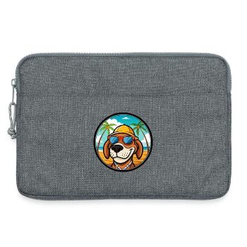 Bruno Jura Hound Hunderasse Cartoon Sonnenbrille Strand - Laptoptasche 13" - Grau meliert - Vorne
