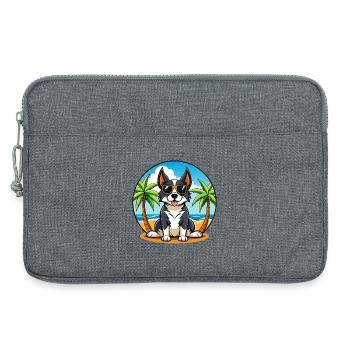 Appenzeller Sennenhund Dog Breed Cartoon Beach - Laptop bag 13" - heather grey - Front