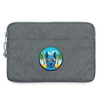 Blaue thailändische Ridgeback Hunderasse Cartoon Sonnenbrille - Laptoptasche 13" - Grau meliert - Vorne