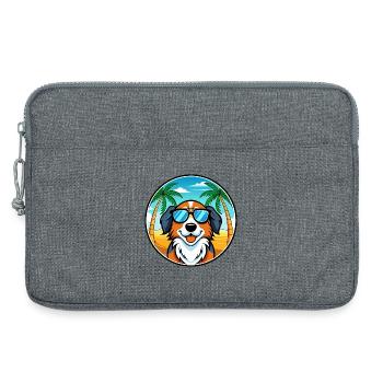 Berner Sennenhund Rasse Cartoon Sonnenbrille Strand - Laptoptasche 13" - Grau meliert - Vorne