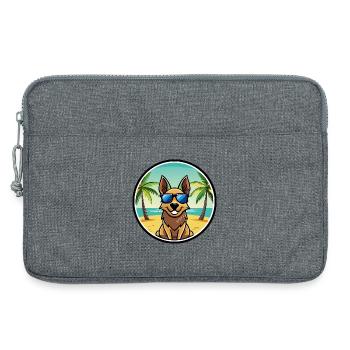 Australian Cattle Dog Rasse Cartoon Sonnenbrille Strand - Laptoptasche 13" - Grau meliert - Vorne