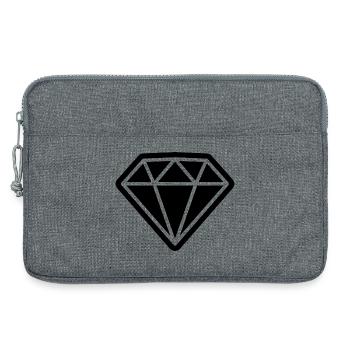 Diamant-Symbol - Laptoptasche 13" - Grau meliert - Vorne