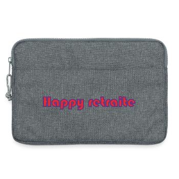 RETRAITE. BONNE RETRAITE. JOYEUSE RETRAITE - Sacoche pour ordinateur portable 13 pouces - gris chiné - Devant