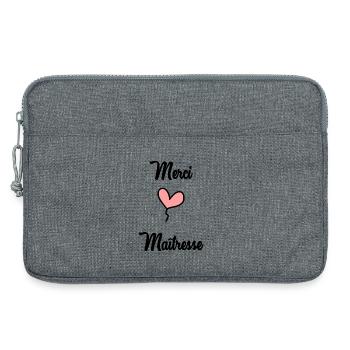 GELIEBTE. VIELEN DANK. DANKE, HERRIN - Laptoptasche 13" - Grau meliert - Vorne