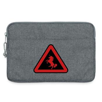 Achtung Einhorn, Gefahr - Laptoptasche 13" - Grau meliert - Vorne