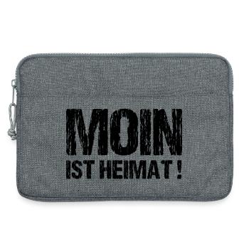 Moin ist Heimat Geschenk Sprüche für den Norden - Laptoptasche 13" - Grau meliert - Vorne