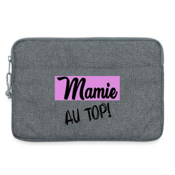 FÊTE DES MÈRES. BONNE FÊTE MAMAN. MAMAN - Sacoche pour ordinateur portable 13 pouces - gris chiné - Devant